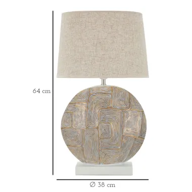 LAMPA STOŁOWA Z ŻYWICY ECLIPS 38X64 cm